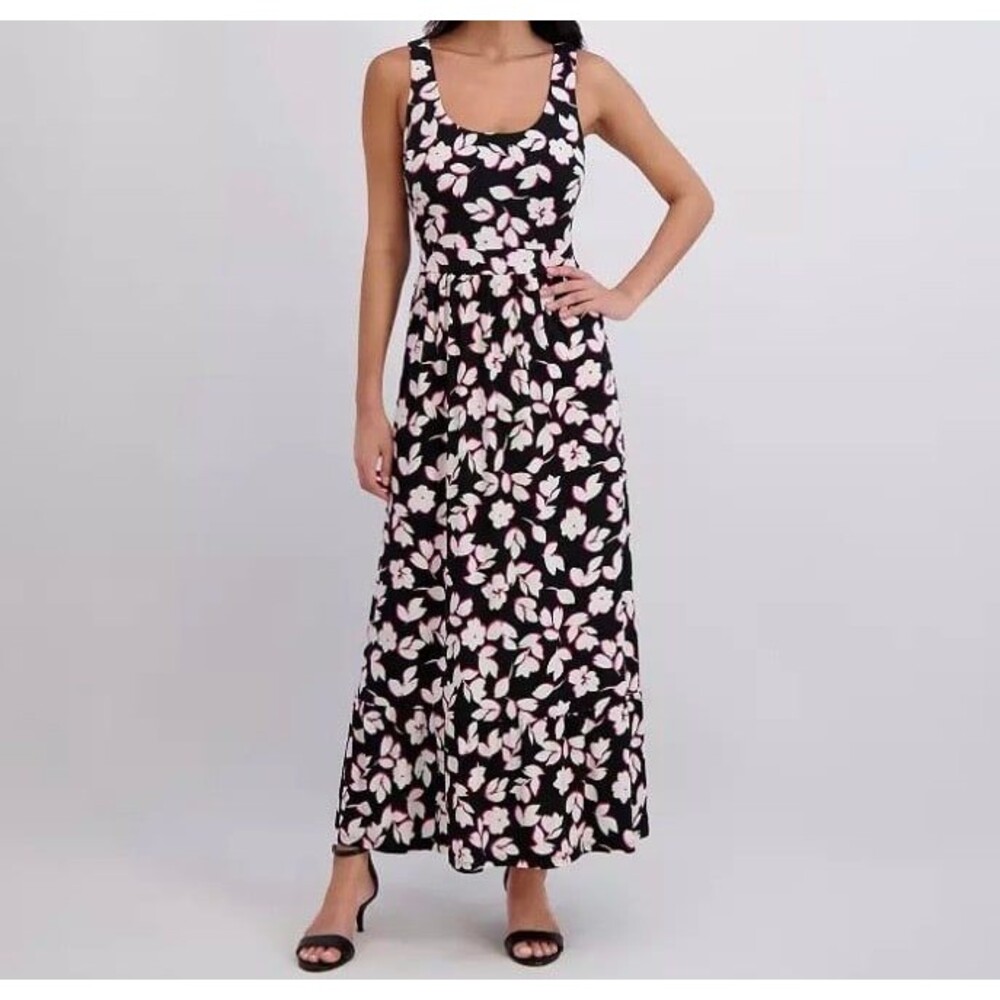 London Times Women’s Petite Scoopneck Maxi Dress Size PL New With Tag